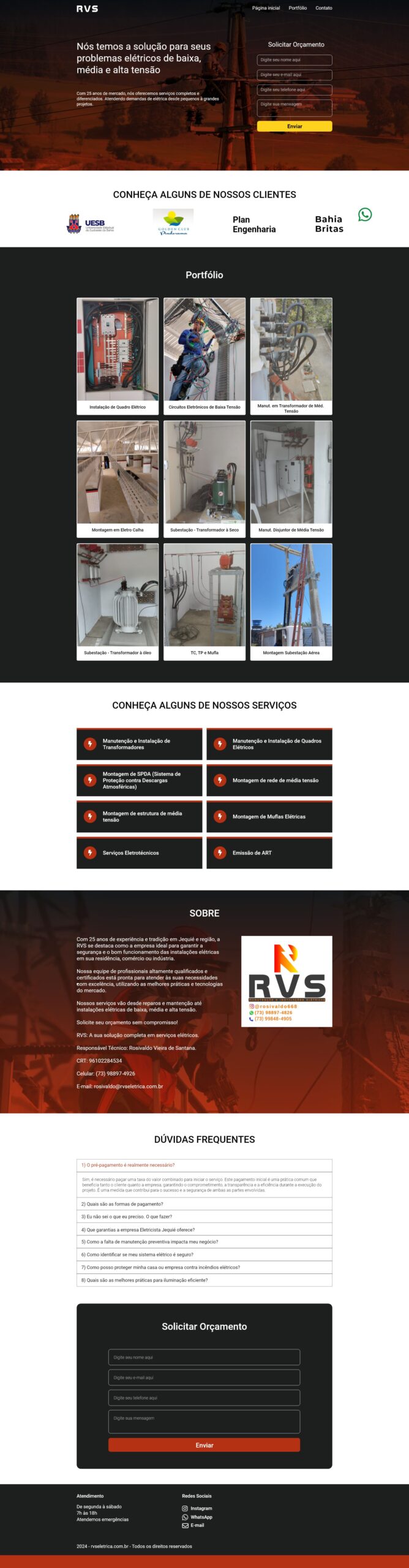 Site - RVS Elétrica