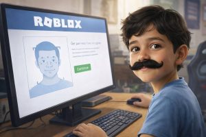 VastSoft Falha na biometria do Roblox permite que crianças burlem segurança usando bigodes falsos
