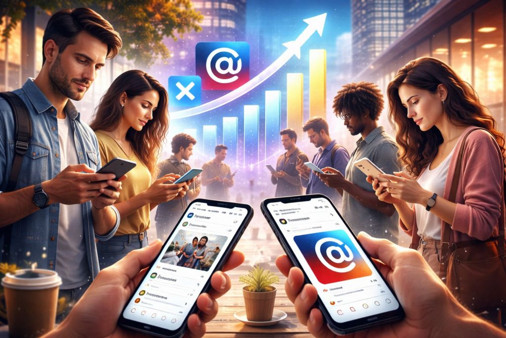 VastSoft Threads supera o X e assume a liderança entre usuários de dispositivos móveis