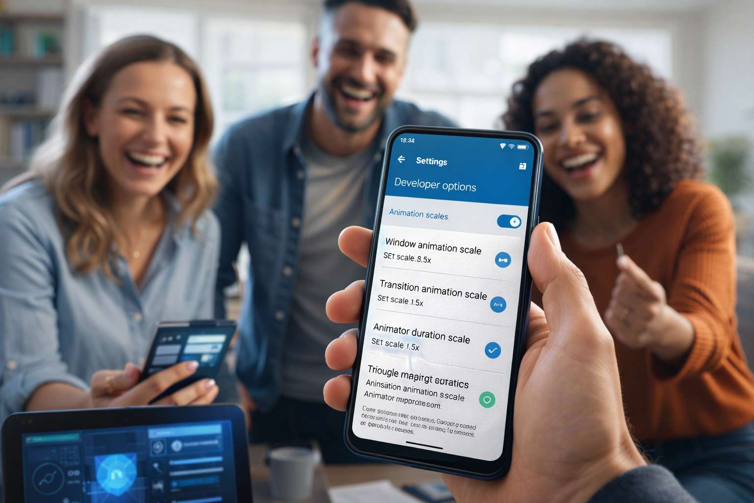 VastSoft Ajustando as escalas de animação e transição