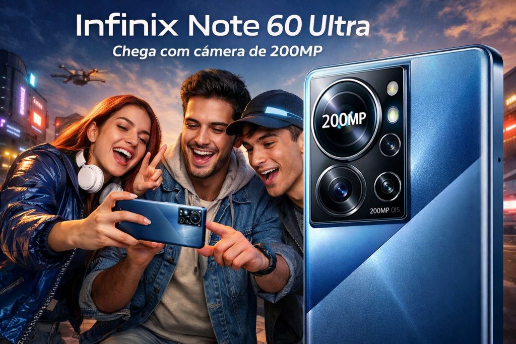 VastSoft Infinix Note 60 Ultra chega com câmera de 200MP